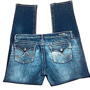 Common Genes Women's Jeans Size 12 Straight Leg Distressed Blue Medium Wash